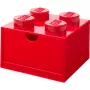 LEGO Gaveta de secretária 4, caixa de arrumação Vermelho, com studs