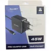 Fonte de alimentação ALLNET PSU-GaNPD-USB-F1C-45W carregador USB-C PD 45W com cabo de 2 m e ficha EU