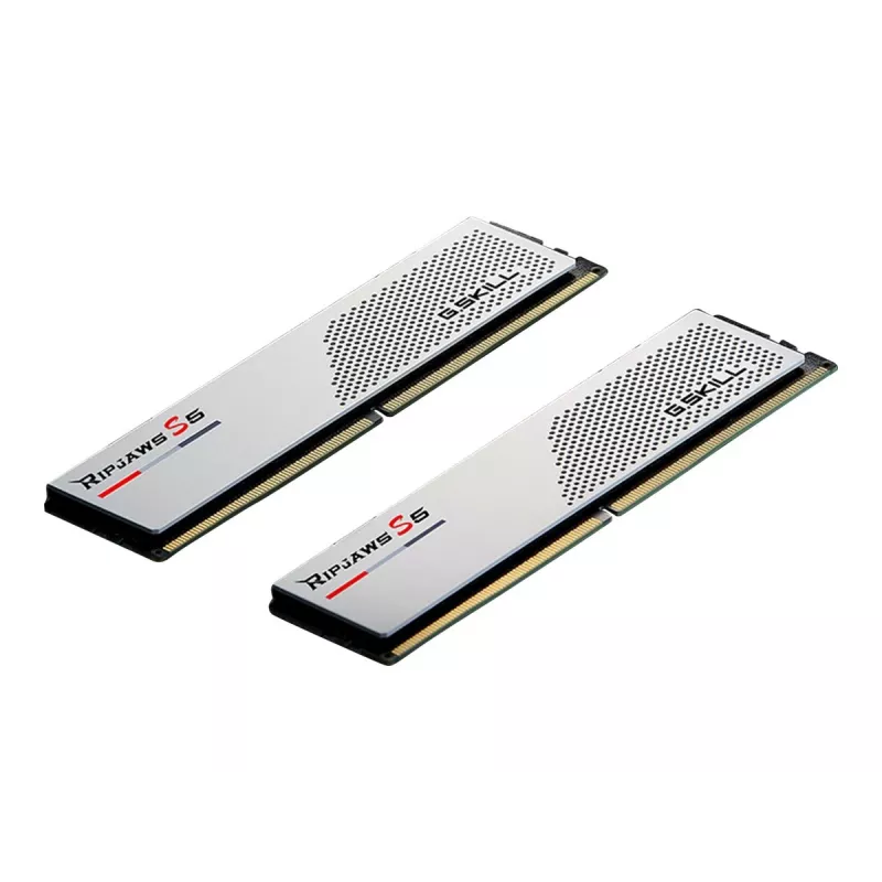 DIMM 32 GB DDR5-5600 (2x 16 GB) Dual-Kit, memória branca, F5-5600J4040C16GX2-RS5W, Ripjaws S5, INTEL XMP