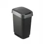 Caixa de arrumação retangular rotho Twist 25 L em polipropileno – 25 L, 476×333×252 mm, preta