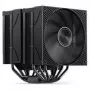 Arrefecedor de CPU Jonsbo CA90 Dual-Tower com 1× ventoinha PWM ARGB de 130 mm e 1× de 120 mm, preto