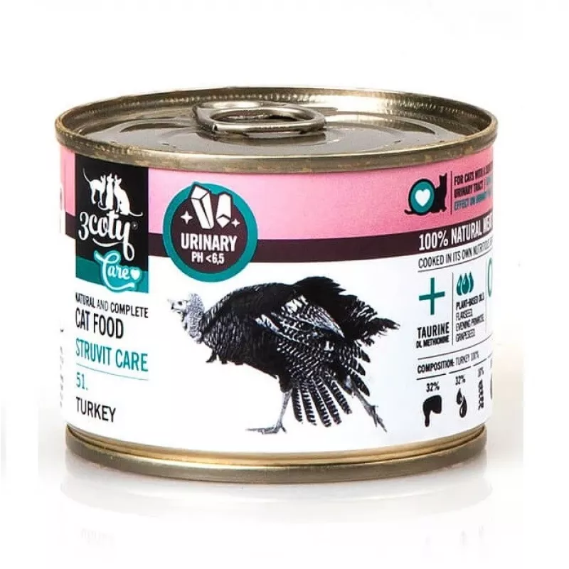 3COTY 51. Peru Struvite Care - comida húmida para gatos - 180g