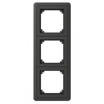 Schneider Electric Exxact moldura 3 módulos com adaptador removível 7 antracite