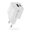 Carregador de parede everActive SC-330Q com 1x USB-A e 1x USB-C conectores, 20W, branco