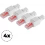 Ficha de rede ShiverPeaks 75011-4 Cat. 6 conetor RJ45 sem ferramentas, 8P8C