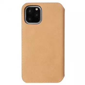 Bolsa para telemóvel Krusell Sunne para Apple iPhone 11 Pro Max — nude vintage, capa folio com compartimentos para cartões