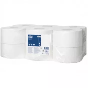 Papel higiénico Tork Universal Mini Jumbo T2, 1 folha, 240 m, tissue reciclado, cinzento, 12 unid.