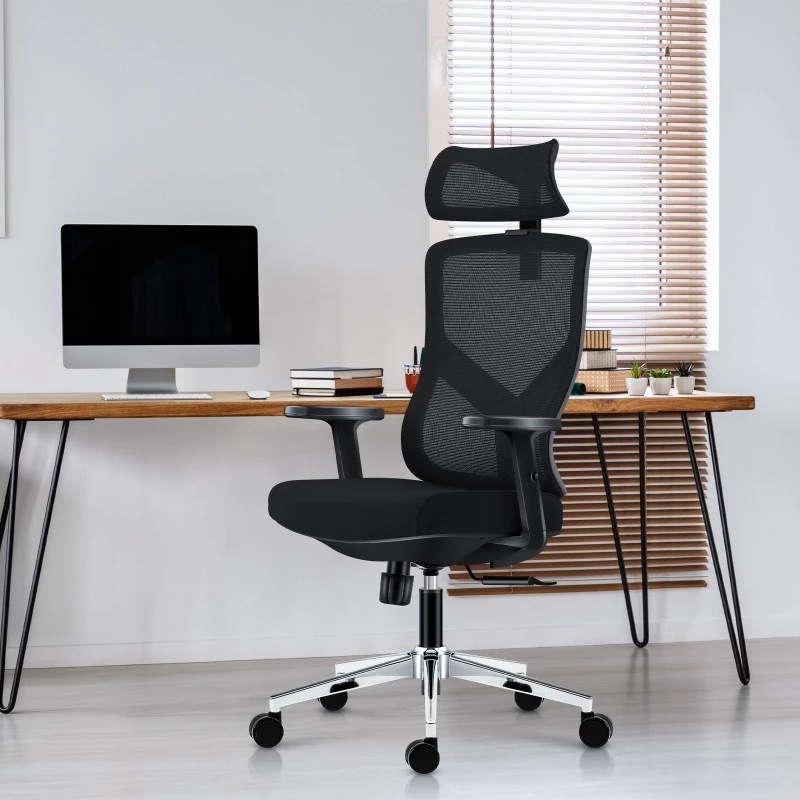 Cadeira de escritório giratória mark adler Manager 3.3 preta — design ergonómico, base giratória