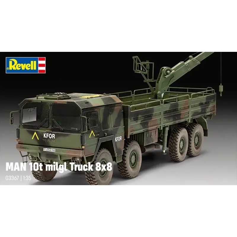 Maquete em plástico REVELL Man 10T Milgl 8x8 camião à escala 1/35