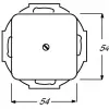 BUSCH-JAEGER tampa cega 2538-212 Duro 2000 SI anel de suporte branco 2538-212 (1715-0-0218)