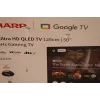 Televisor Sharp QLED 50 polegadas 50HR7265E 4K Ultra HD Smart Google TV 144Hz, Dolby Vision, Dolby Atmos, base central, Preto