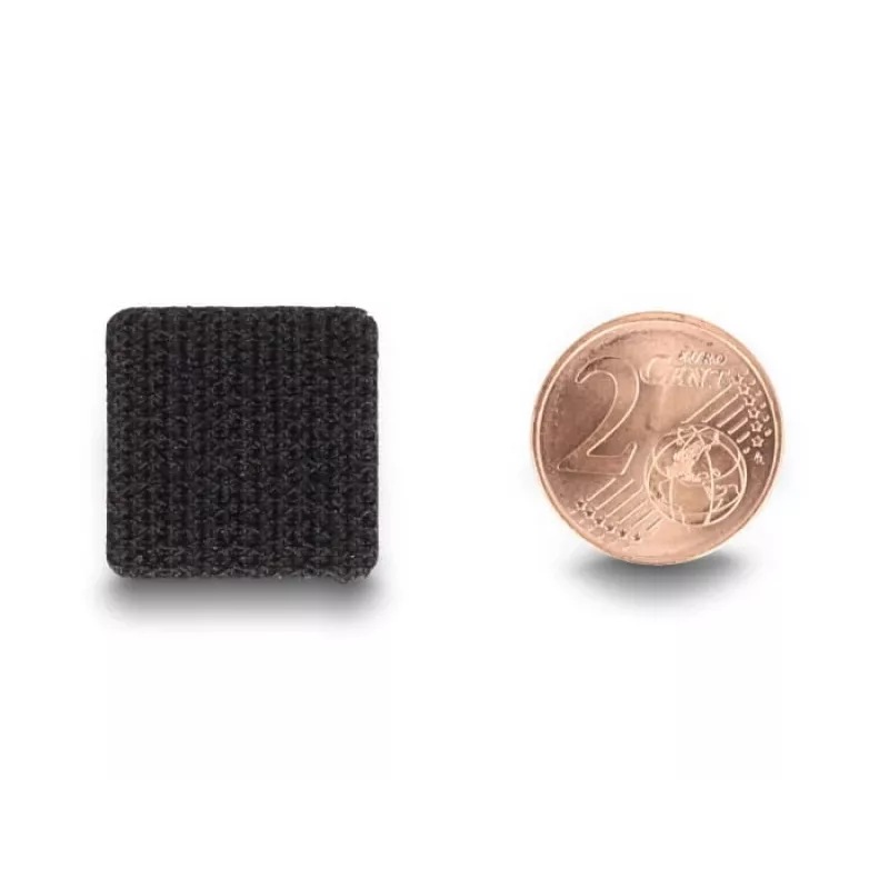 Pontos de velcro DeLOCK quadrados autoadesivos 64 unid. preto