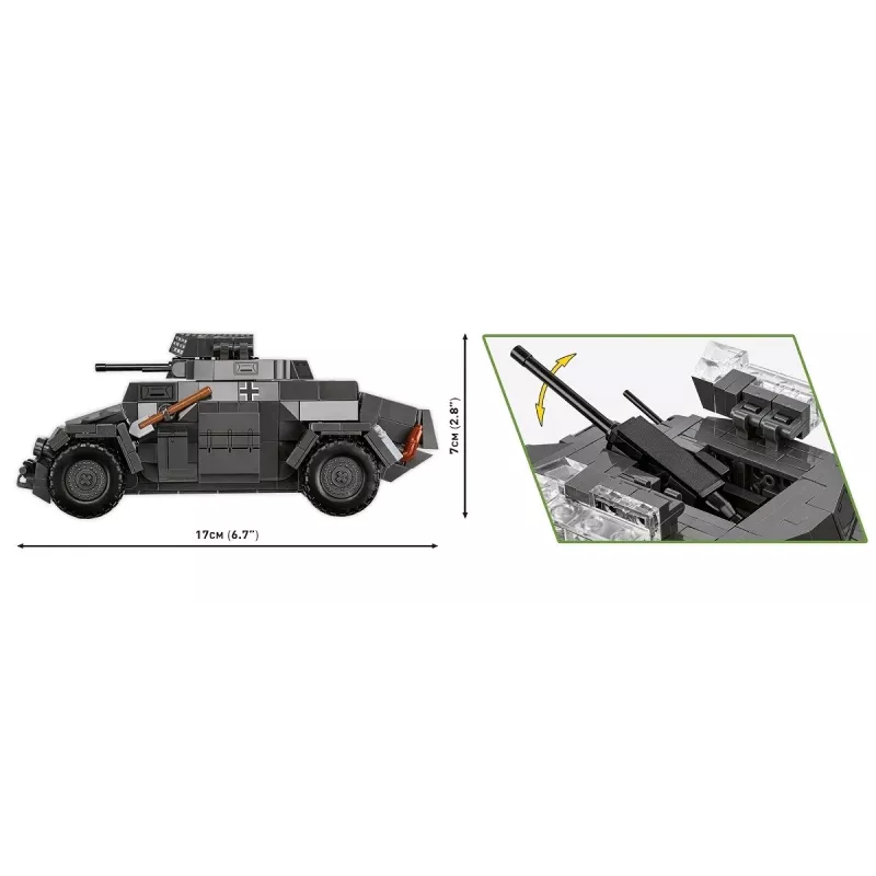 Cobi Blocks Sd.Kfz 222 kit de montagem COBI-2657 — 502 peças de construção