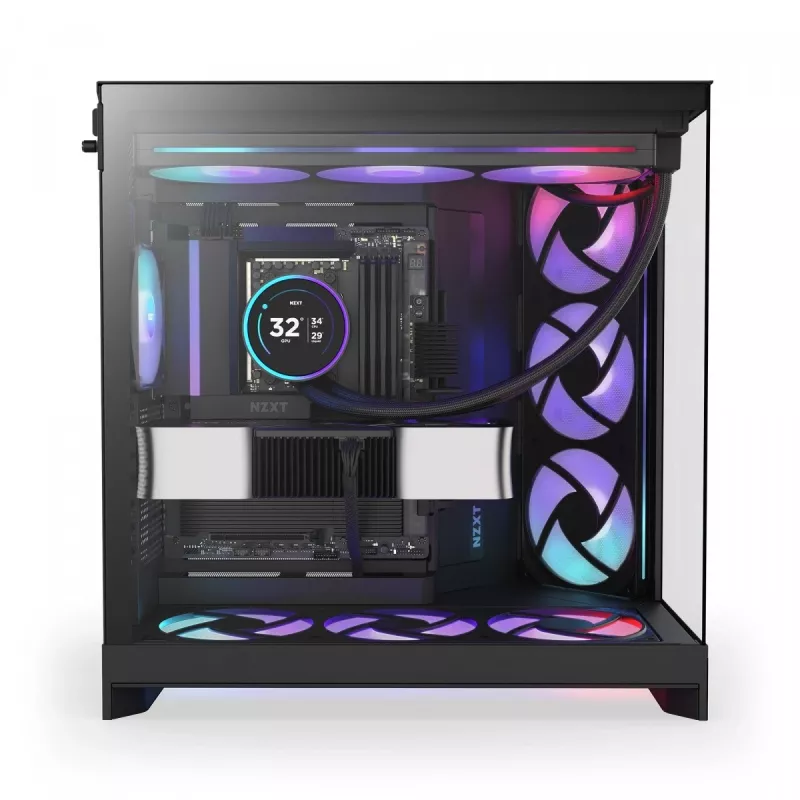 Caixa de PC NZXT H9 Flow RGB Midi Tower Preto