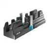Caixa de esquadria e batente Wolfcraft 6948200 — guia de esquadria, alcance de medição 85–180°, para tábuas até 3 cm, preta