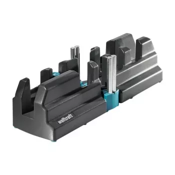 Caixa de esquadria e batente Wolfcraft 6948200 — guia de esquadria, alcance de medição 85–180°, para tábuas até 3 cm, preta