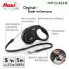Flexi New CLASSIC 5 m preto Trela retrátil para cães