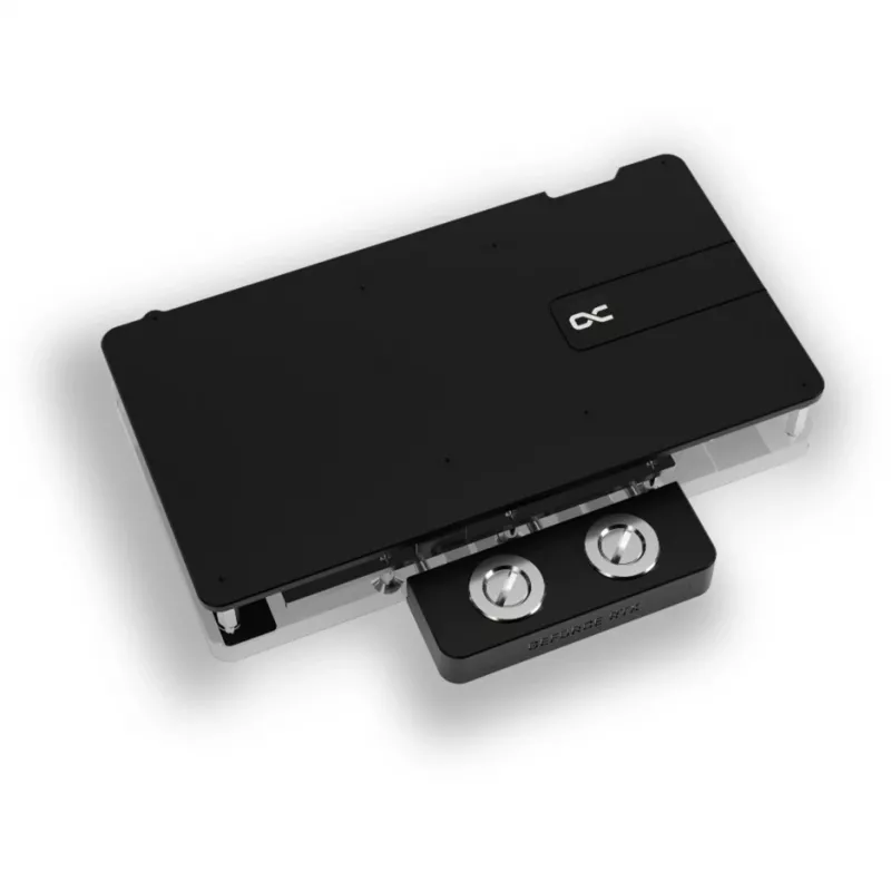 Bloco de água para placa gráfica Alphacool RTX 5080 Phoenix Transparente Prateado com backplate