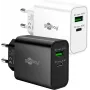 Carregador rápido duplo Goobay USB-C PD GaN (30 W) branco (75336)