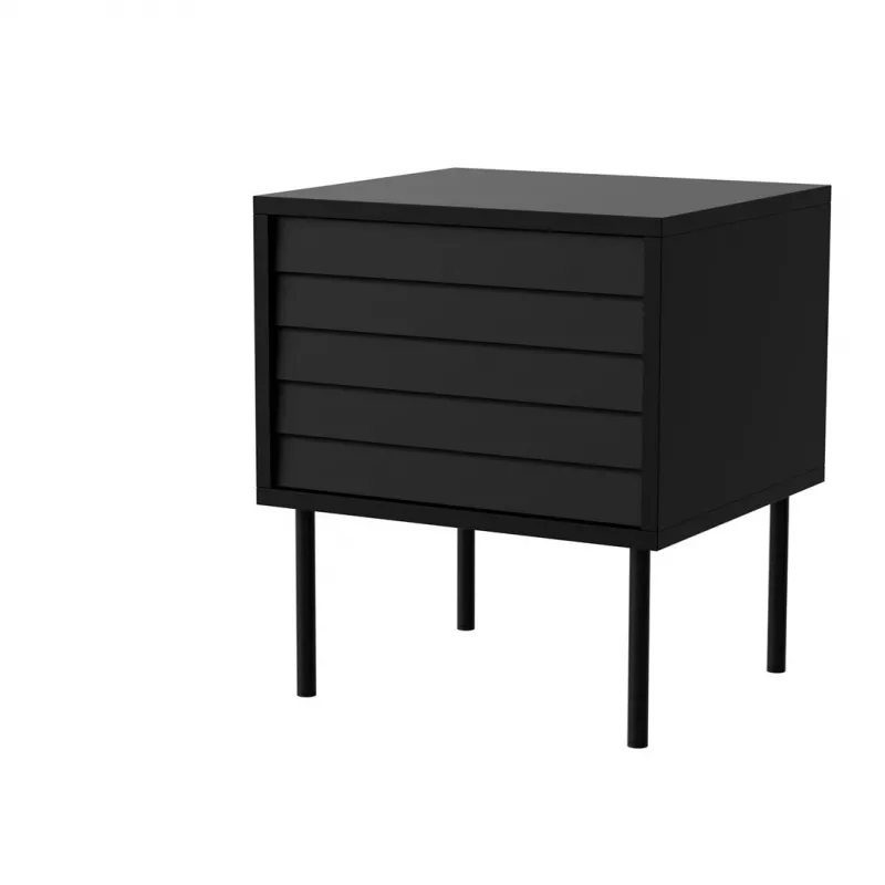 Mesa de cabeceira Cama, 2 unid. CORTINA 45x40x51 preto