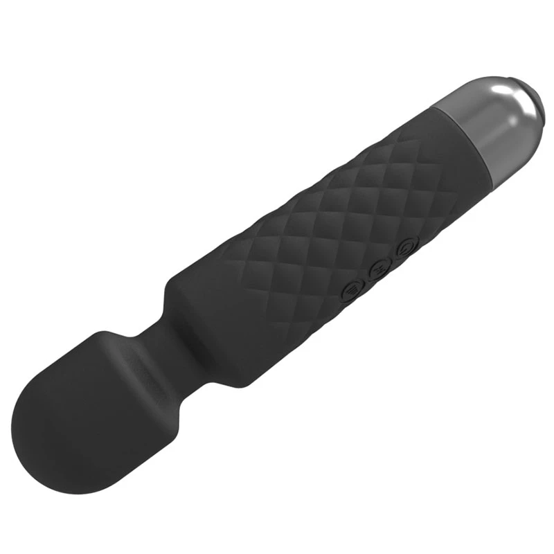 Massageador de clítoris Erolab Wand-M preto — recarregável, à prova de água