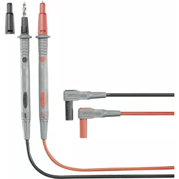 Conjunto de cabos de teste Voltcraft MS-4P — 1,20 m, cabos isolados preto/vermelho