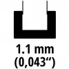 Sabre de substituição 4501753, para motosserra a bateria GE-LC 18/25-1 Li (25 cm, 1,1 mm)
