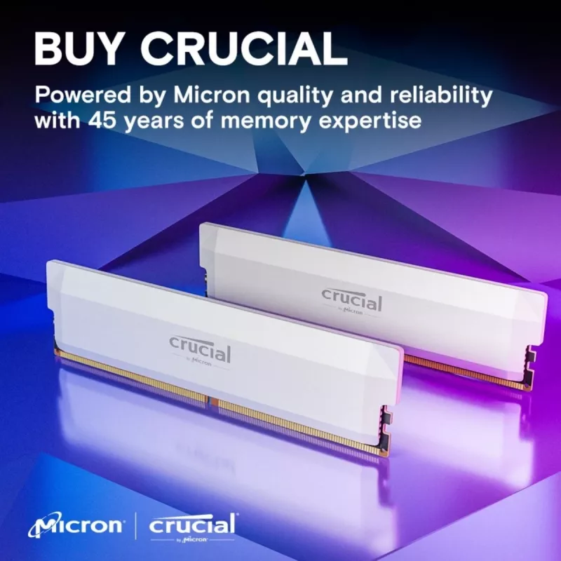 Módulo 16GB Crucial Pro Overclocking Edition - DIMM 288-PIN 6400 MHz / PC5-51200 - CL38 - 1.35 V - unbuffered - non-ECC