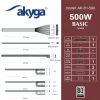 Fonte de alimentação ATX Akyga Basic AK-B1-500 500 W, ventoinha de 120 mm, PFC passivo, Cinzento