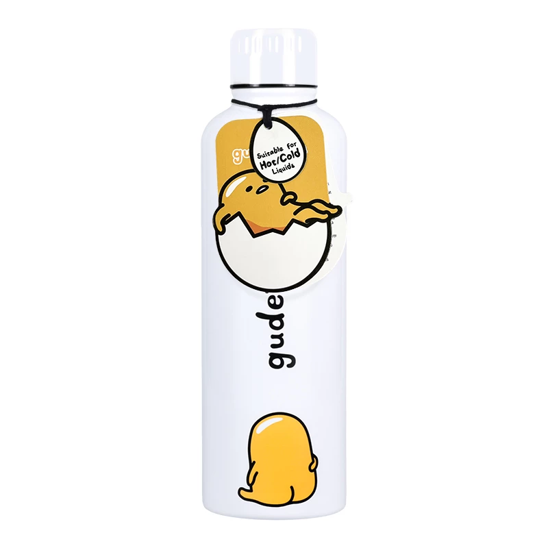 Garrafa de metal Paladone Gudetama — garrafa de aço inoxidável isolada com design de personagem