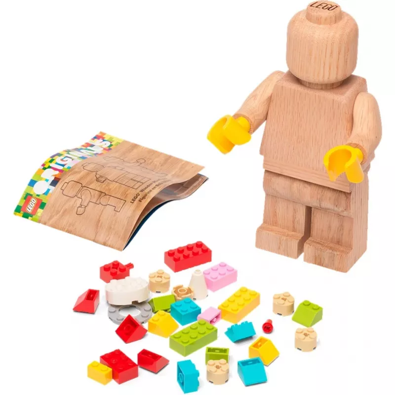 LEGO Minifigura de madeira, decoração madeira