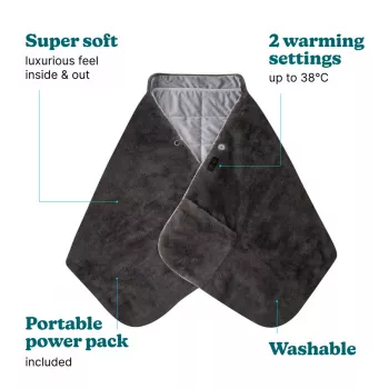 Manta térmica sem fios HoMedics HCM-SWL100 — manta térmica portátil recarregável para ombros e costas
