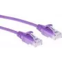 Cabo de rede patch Slimline para centro de dados ACT lilás 1,5 m LSZH U/UTP CAT6 sem patilhas com fichas RJ45