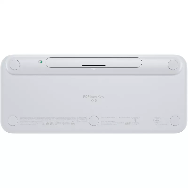 Logitech POP Icon Keys - Teclado - sem fios - Bluetooth LE - QWERTY - US International - Off White, Orange (920-013072)