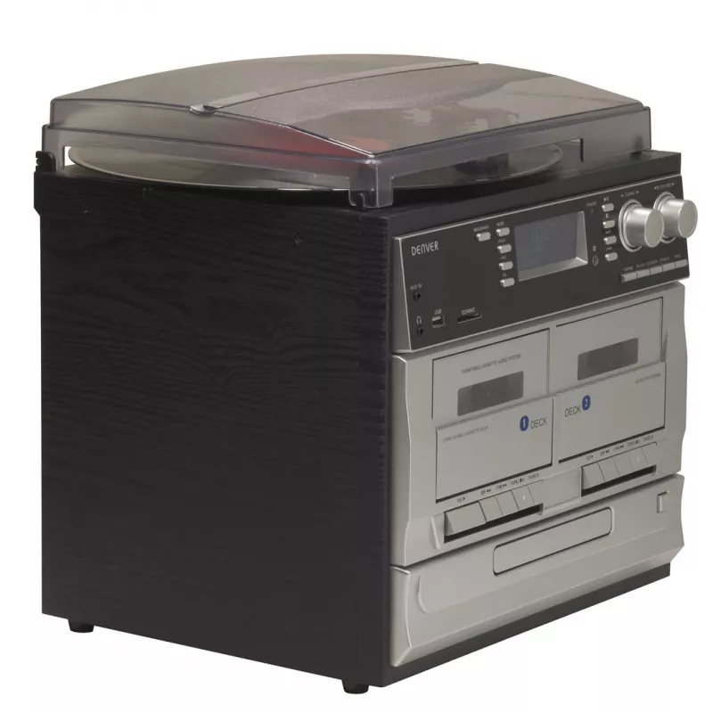 Denver MRD-166 sistema de música DAB+ com gira-discos, leitor de CD e de cassetes