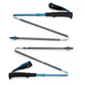 Bastões de trekking DIAMOND DISTANCE CARBON pretos, 125CM - DESERT SKY