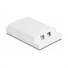 Tomada de fibra ótica DeLOCK 2 x SC Simplex LC Duplex branco