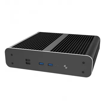 Caixa de computador Akasa Euler CTX Mini caixa sem ventoinha Thin Mini-ITX – preto