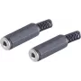 Conector de cabo ShiverPeaks BS51311-2 2,5 mm preto conector fêmea