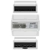 Contador eletrónico bidirecional trifásico Qoltec | Contador de consumo de energia para calha DIN | 400V | 100A | LCD | 4P