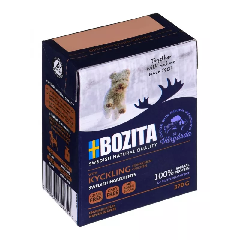 Bozita COM FRANGO – Pedaços em geleia, 370 g, sem glúten e sem soja