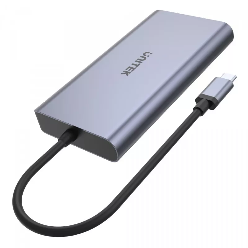 Hub UNITEK uHUB S7 USB 3.2 Gen 1 Type-C cinzento