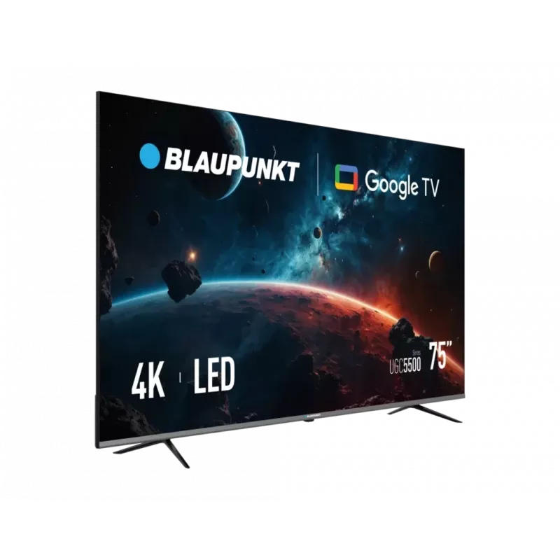 Smart TV LED BLAUPUNKT 75UGC5500S 75 polegadas UHD Google TV preto, classe energética G