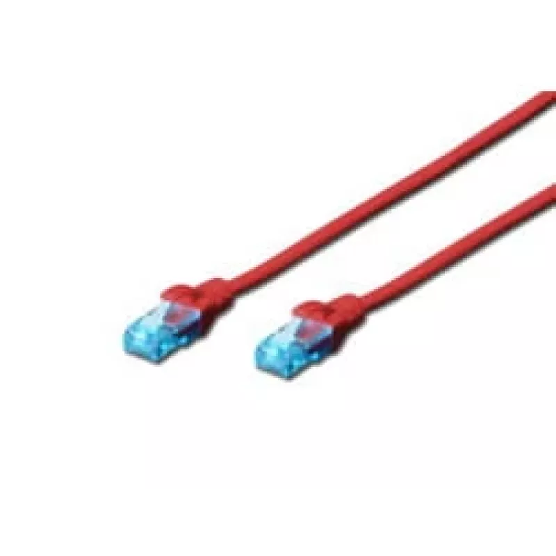 Cabo de rede U UTP categoria 5e 5m PVC vermelho (DK-1512-050/R)