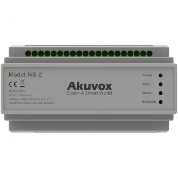 Akuvox NS-2 Switch de rede Fast Ethernet (10/100) calha DIN cinzento