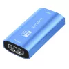 Repetidor HDMI, 20m, 8K 60Hz, HDCP 2.3, alumínio, azul