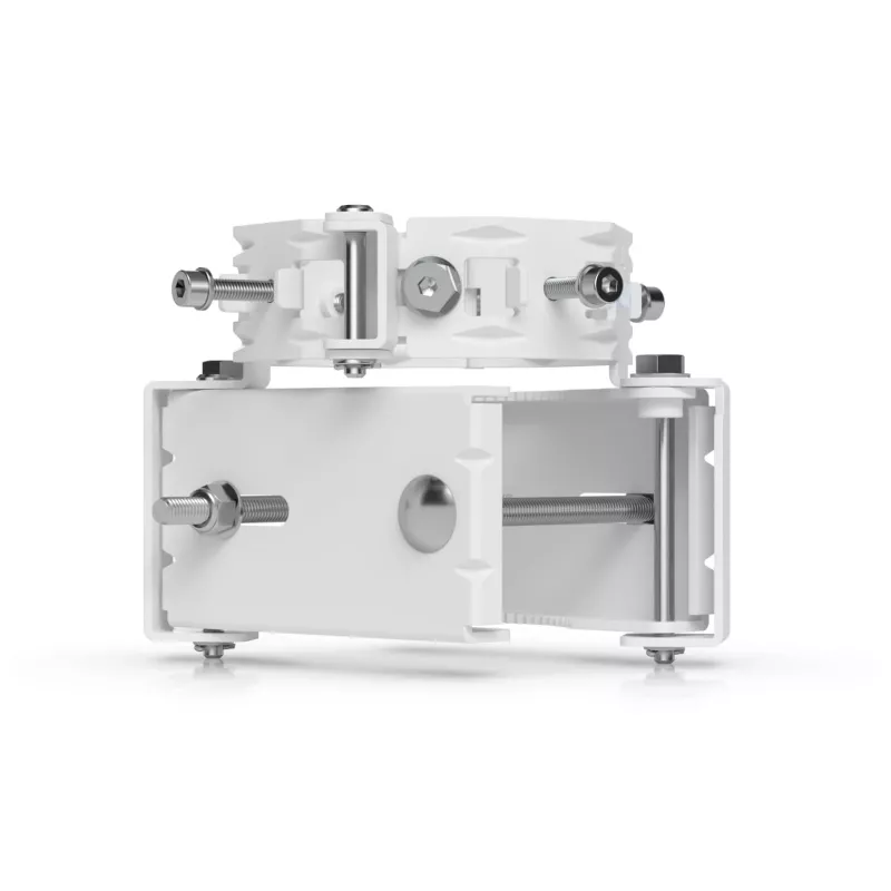 Ubiquiti UACC-Wave-AP-Micro-Mount suporte de montagem em poste para 4 Wave AP Micro, aço inoxidável, poste de 25–76 mm, branco