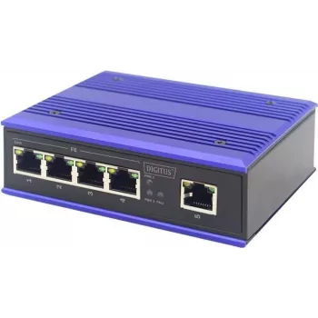 Switch de rede Digitus 4 portas Fast Ethernet industrial não gerido