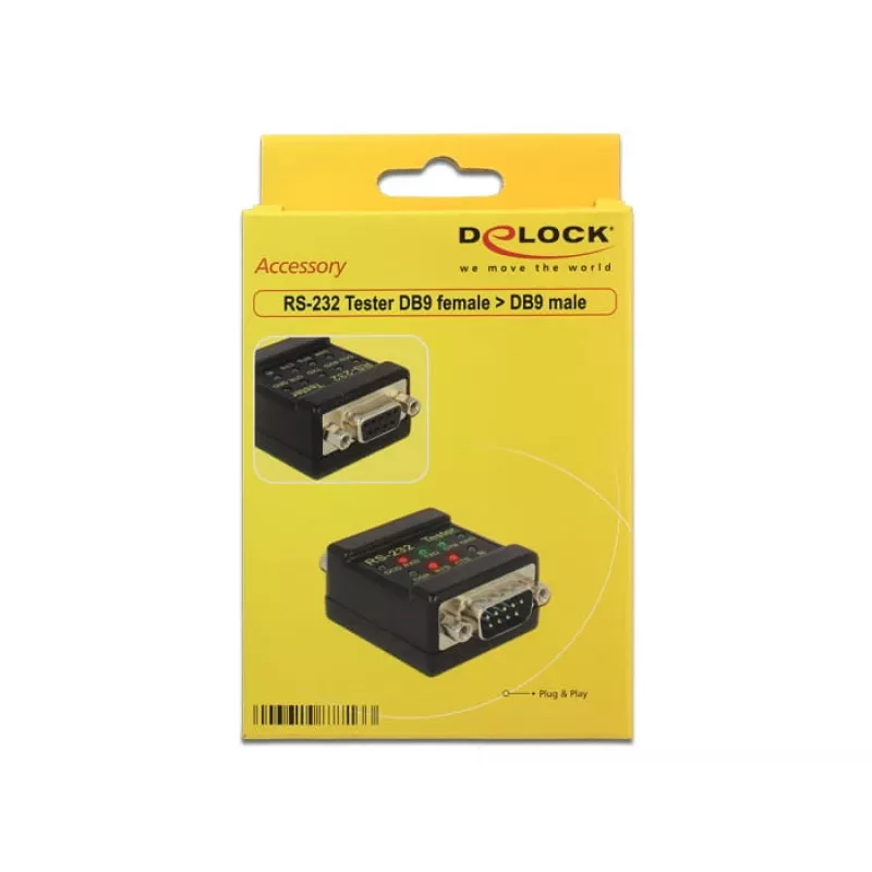 Conector DeLOCK 2xDB9 87713 preto