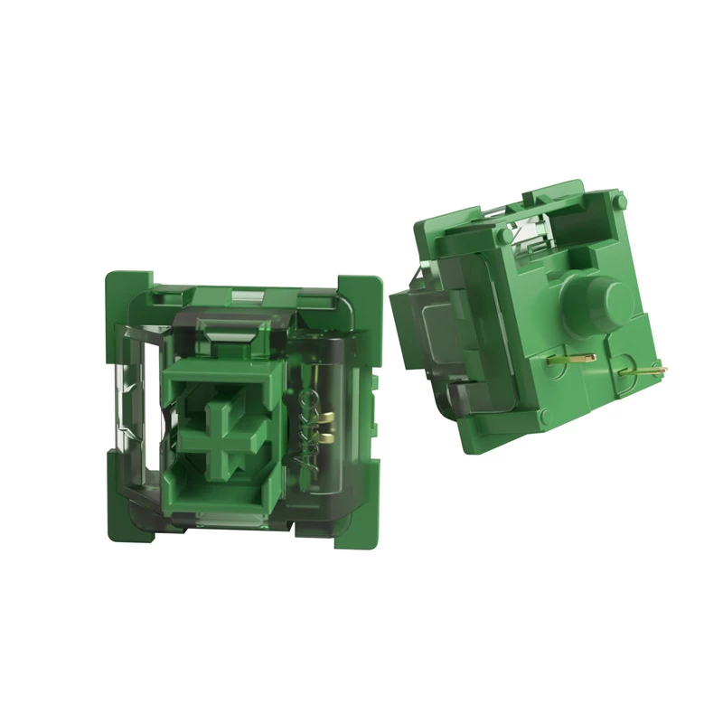 Interruptor AKKO V3 Pro Matcha Green, mecânico, 3 pinos, linear, haste MX, 50 g - 45 unid.